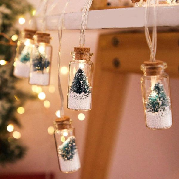 Cordas LED Árvore de Natal Vidro Transparente 10 Luzes de Corda Desejando Garrafa Lâmpadas de Luz de Fada para Festa ao Ar Livre Interior
