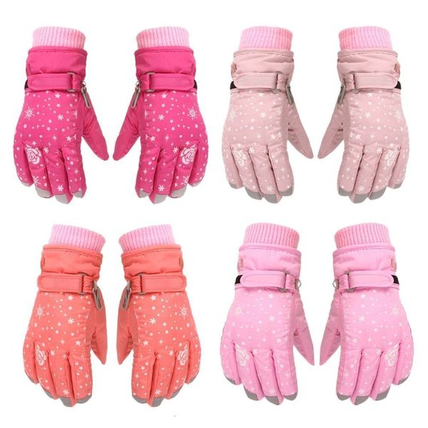 Kinder Finger Handschuhe Baby Mädchen Schnee Snowboard Verdicken Warme Wasserdichte Kinder Skifahren Outdoor Sport Fäustlinge Ski Kinder Radfahren 230914