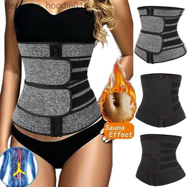 Donna Shaper Cintura addominale Alta compressione Cerniera Neoprene Vita Trainer Cincher Corsetto Body Shaper Fajas Sudore Dimagrante Shapewear T200707 L230914