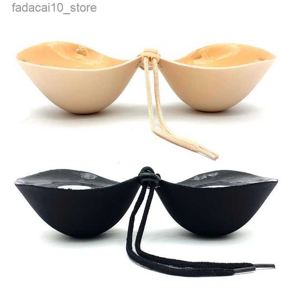 Adesivo per il petto ispessito del cuscinetto per il seno 5 cm di spessore Reggiseno invisibile per il petto piatto Display Adesivo per il seno in silicone grande per matrimonio da sposa Sollevamento del seno Q230914