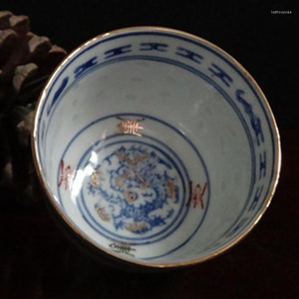 Tazze da tè Tazza da caffè in porcellana retrò Personalità Breve ciotola tradizionale in ceramica Jingdezhen