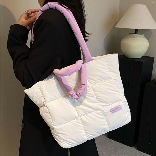 Вечерние сумки, брендовая дизайнерская мягкая повседневная сумка-тоут для женщин, сумки, кошельки, 2023, винтажная зимняя нейлоновая женская дорожная сумка