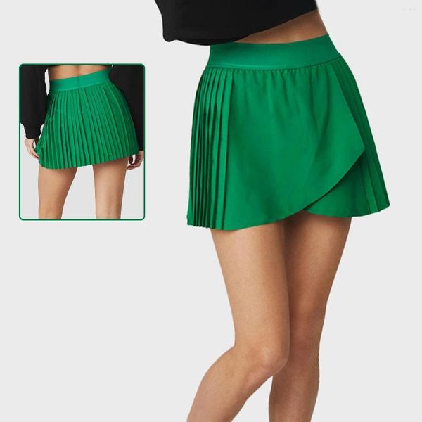 Shorts femininos roupas plissadas calças de moletom de secagem rápida saia baggy magro correndo meia tênis badminton dança yoga calças