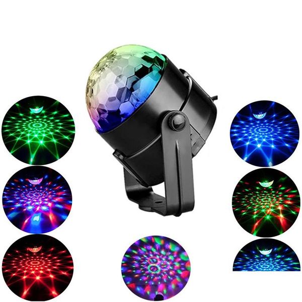 Laserbeleuchtung LED Bühne Party Lichter Disco Ball Strobe Licht Sound aktiviert Projektor Effektlampe mit Fernbedienung DJ Lighs für H Dhhwg