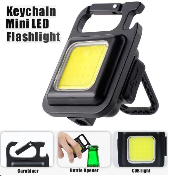 10 pz/5 pz/2 pz Torce Cob Portachiavi Torcia Elettrica Mini LED Luce di Lavoro Torcia Tascabile Portatile Portachiavi USB Ricaricabile di Emergenza Esterna di campeggio