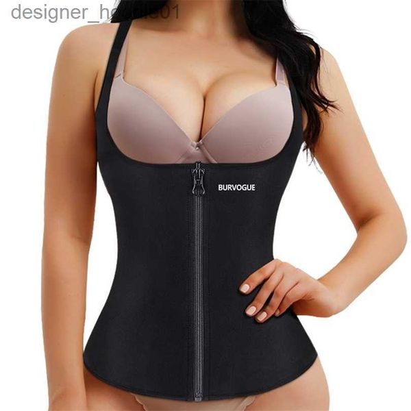 Damen Shapers Taillentrainer Korsett Unterbrust Shapewear Latex Body Shaper Bauch Abnehmen Unterwäsche Frauen Gewichtsverlust Sauna Schwitzweste 220719 L230914