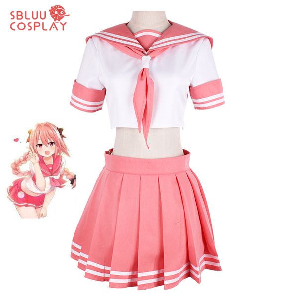 Costume a tema SBluuCosplay Fate Apocrypha Rider Astolfo Cosplay per uomo JK Uniforme scolastica Vestito da marinaio Vestito da donna Anime Costume di Halloween 230912