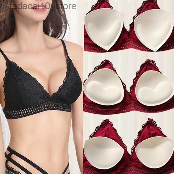 Brustpolster, 2 Stück, für Damen, BH-Einsatz, BH-Cup, dickere Brust, Push-Up-Silikon-Pads, Nippelabdeckung, Aufkleber, Bikini-Einsätze, Unterwäsche, Dessous, Q230914