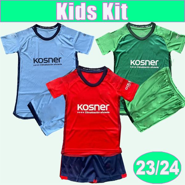 2023 24 CHIMY AVILA Futebol Jerseys Kids Kit RUBEN GARCIA MONCAYOLA Budimir BARBERO SANCHEZ TORRO Home Away 3º Terno Infantil Camisas de Futebol