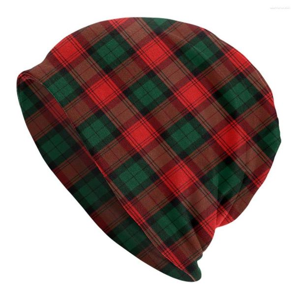 Berets Strickmütze Damen Herren Frühling Winter Elastic Scottish Pattern Beanies Großhandel