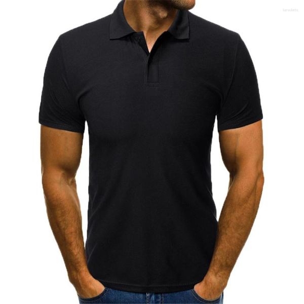 Polos masculinos polot camisa impressa casual esportes camiseta básico de alta qualidade clássico topo 2023