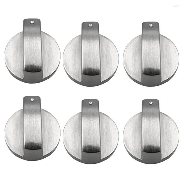 Mücevher Torbaları 6 PCS Ocak Knobs 6mm Gaz Sobası Yedek Metal Aksesuarları Mutfak Fırını