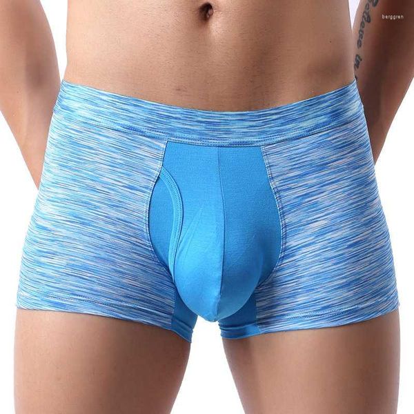 Mutande di marca da uomo boxer morbido modale intimo sexy U convesso mens boxer aperto pene sacchetto mutandine calzoncillos hombre