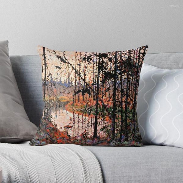 Подушка Tom Thomson - Northern River Throw Children Christmas Pillows Luxury Cover