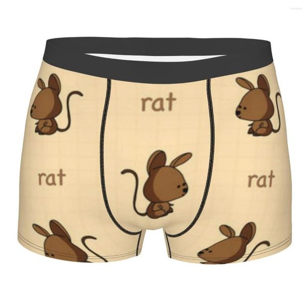 Underpants calcinha masculina boxers cueca rato de desenho animado shorts machos sexy