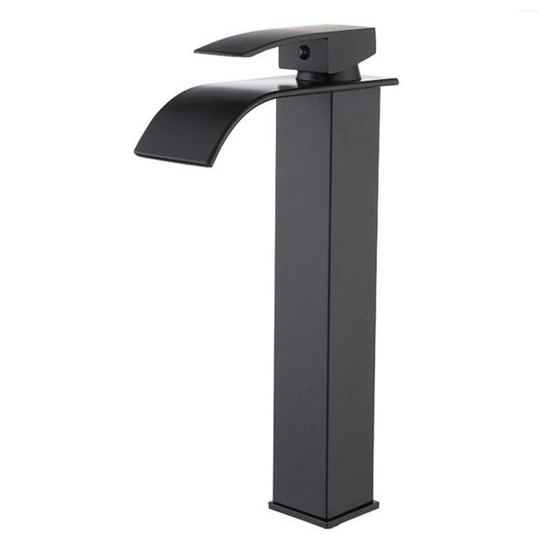 Torneiras de pia do banheiro 1 pc lavatório bico torneira preto núcleo de cobre e torneira fria de aço inoxidável 36-45mm para acessórios de hardware de cozinha