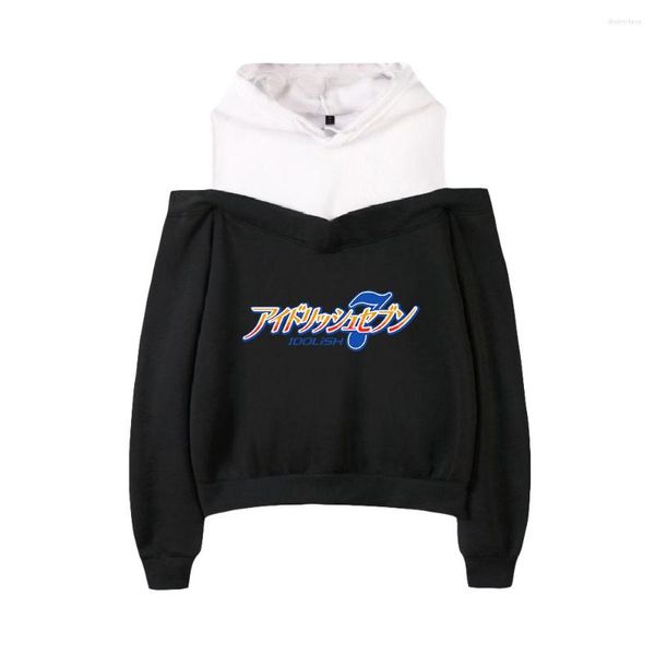 Damen Hoodies Y2KJapan Cool Game IDOLiSH7 Off-Shoulder Sweatshirt Harajuku Print Frauen Casual Herbst Pullover Kawaii 2D Damen-Kleidung