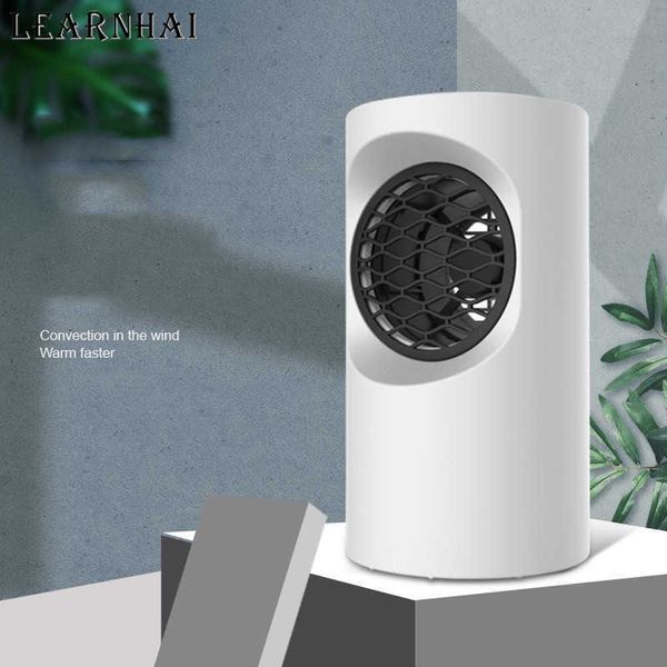 Aquecedores domésticos LEARNHAI Mini Aquecedor Elétrico Ventilador de Ar Quente Portátil Home Office Aquecedor de Inverno Ventilador Aquecedor de Ar Fogão Radiador 400W Presente de Natal HKD230904