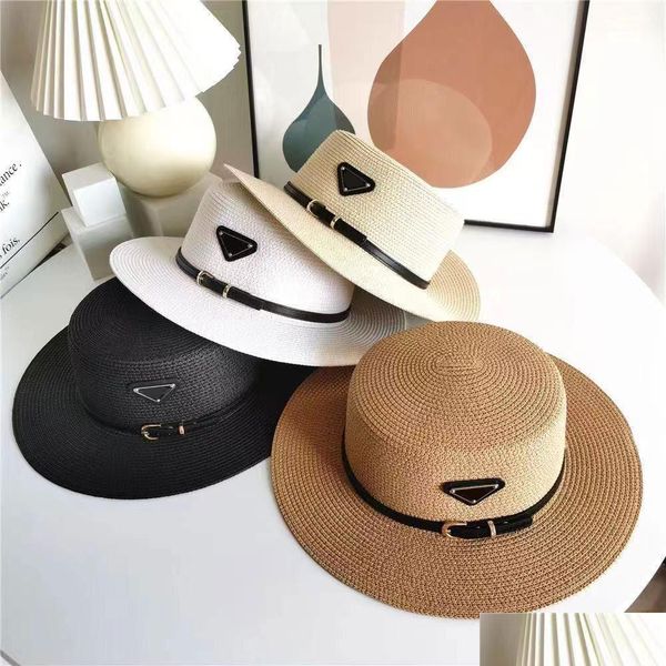 Bola Caps New Luxury St Hat para homens e mulheres com a mesma viagem Sunsn Belt Buckle Sun Sunshade 14 modelos podem ser gota entrega fashi dh3xq