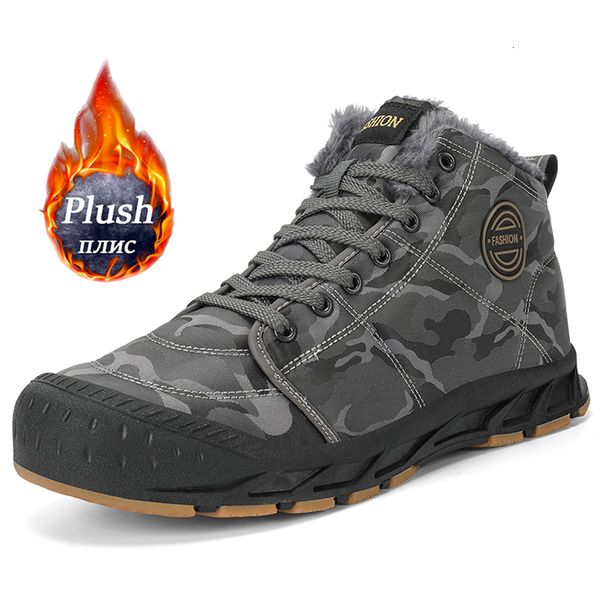 Sapatos de vestido 2023 inverno homens botas de alta qualidade quente exército bota homens impermeáveis ​​neve antiderrapante tornozelo de couro y230912