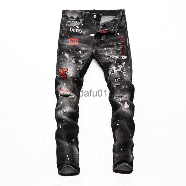 Jeans masculinos 2022 novos homens jeans muitos estilos dsq buraco luz azul escuro cinza Itália marca homem calças compridas calças streetwear biker jean para mulheres d248u x0914