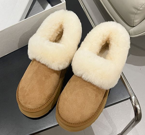 Новые зимние теплые зимние ботинки, женские толстые плюшевые ботинки без шнуровки на платформе, Botas Mujer, Нескользящие хлопковые ботинки из искусственного меха, размер 35-40