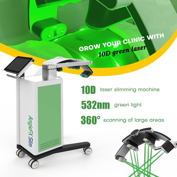 Fisio verticale Lipolaser Macchina dimagrante Laser Macchina dimagrante Dispositivo di perdita di peso Potenza 600 W Freddo Lipo Laser Attrezzatura di bellezza dimagrante veloce