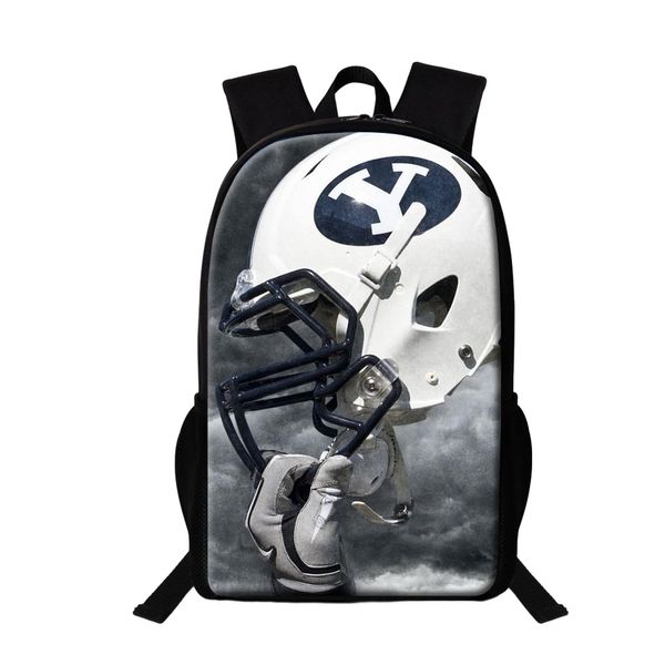 Mochilas Futebol Americano Rugby Capacete Impressão Estudante Mochila Mulheres Homens Saco Escola Adolescente Mochila Legal Moda Mochila Crianças Saco de Viagem 230914