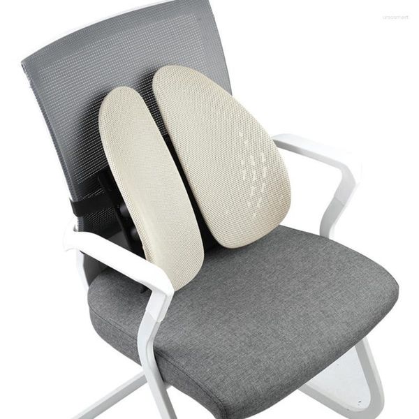 Travesseiro de espuma de memória, suporte lombar, assento de escritório, proteção para coluna, motorista, costas, cintura, alívio de dor, almofada de massagem