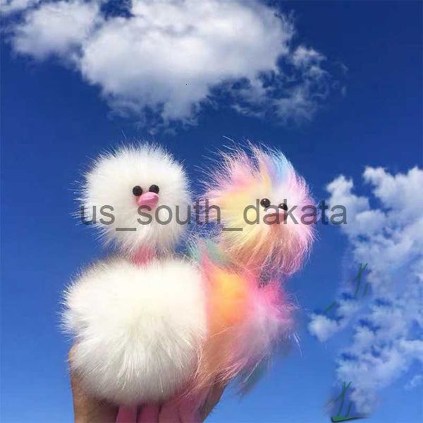 Chaveiros Chaveiros de pelúcia na moda colorido pelúcia cabelo frito avestruz chaveiro bonito deserto animal harajuku chaveiro saco carro chaveiro declaração jóias presentes 230807 x09