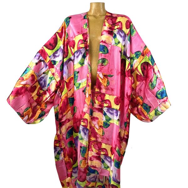 Mulheres Swimwear Europa Biquíni Doce Senhora Rosa Boho Cardigan Stitch Cocktail Sexy Boho Maxi Holiday Batwing Manga Kimono Mujer 230914