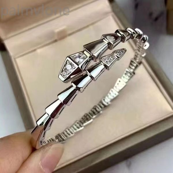 Bracciale con ciondolo pendente in argento sterling 925 Catena base con diamante Bulga Jewelry arl Bracciale a catena con osso di serpente con perline all'ingrosso con scatola