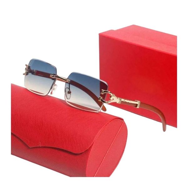 glasses Carti lunettes de soleil pour hommes lunettes de luxe mode haute qualité lunettes de soleil dégradées simple grand carré cadre en or UV400 plage conduite spectacle de sport