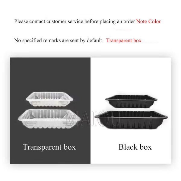 Tek kullanımlık öğle yemeği kutusu Siyah Plastik Öğle Yemeği Kutusu Buzdolabı Mikrodalga Sofra Takımı Gıda Depolama Konteyneri