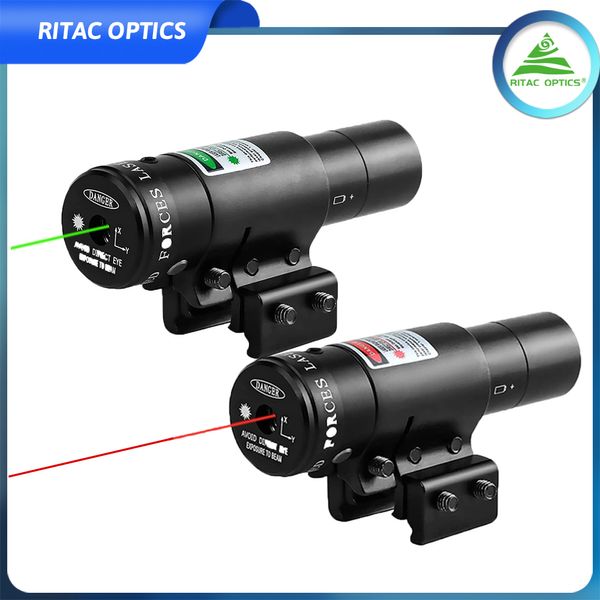 Taktischer 5 mW grüner/roter Laser-Anblick-Bereich, 11 mm, 20 mm, Schiene, passend für Pistolen-Zielfernrohr, Druckknopf-Ein/Aus-Schalter