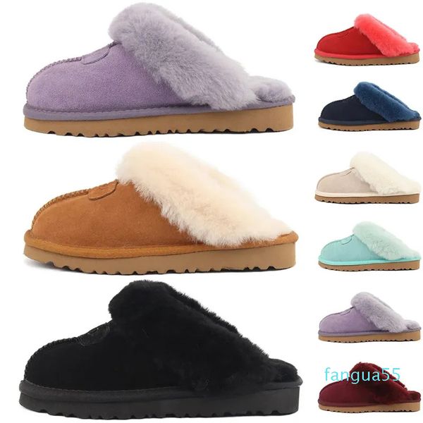 2023-designer slides chinelos mulheres pele slide sandálias preto branco rosa marrom cinza mulheres inverno sapatos de neve clássico ourdoor tênis chinelo treinadores