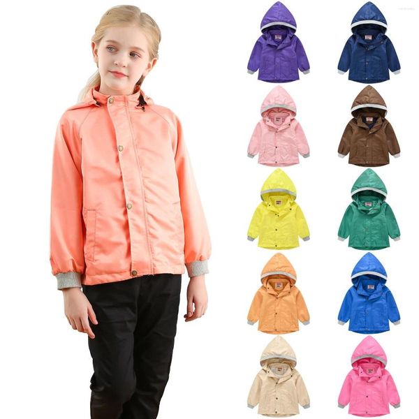 Giacche Moda Bambino Neonato Bambino Bambini Ragazzi Ragazze Impermeabile leggero e traspirante Cappotto impermeabile antipioggia con cappuccio #g4