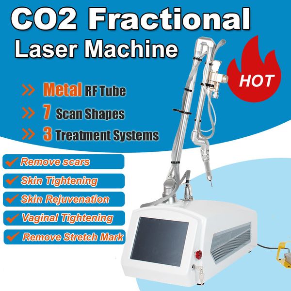 Портативный CO2-лазерный аппарат для удаления влагалища, уменьшение растяжек, шлифовка кожи, уход за лицом, металлическая радиочастотная трубка, устройство для салона, домашнее использование