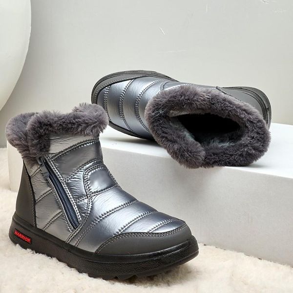 Stiefel Wasserdicht Schnee Für Frauen Winter Warm Plüsch 36-431Ankle Booties Front Zipper Nicht Slip Baumwolle Gepolsterte Schuhe Frau 8100