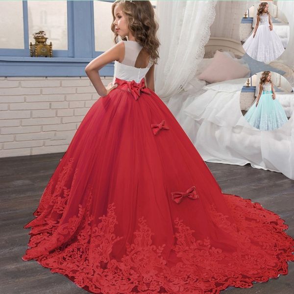 Mädchenkleider Rote Weihnachtskleider für Kinder, Mädchen, Kinderfestzug, formelles Kleid, Teenager-Mädchen, Hochzeit, Party, Tailling, langes Kleid 230914