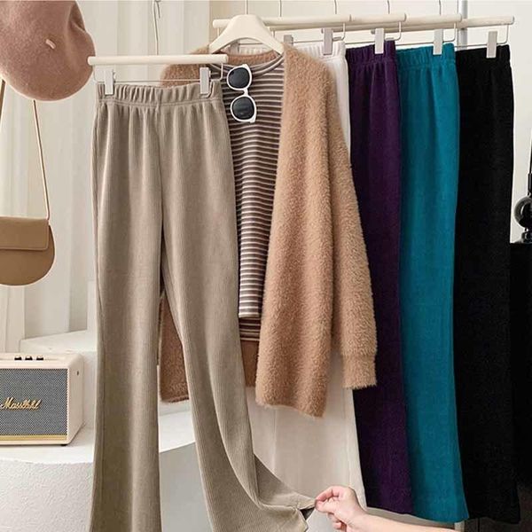 Pantaloni da donna Sweet Harem per il 2023 Autunno Inverno Sport Jogger Velluto a coste Casual Felpa con cappuccio Pantaloni sportivi caldi e spessi