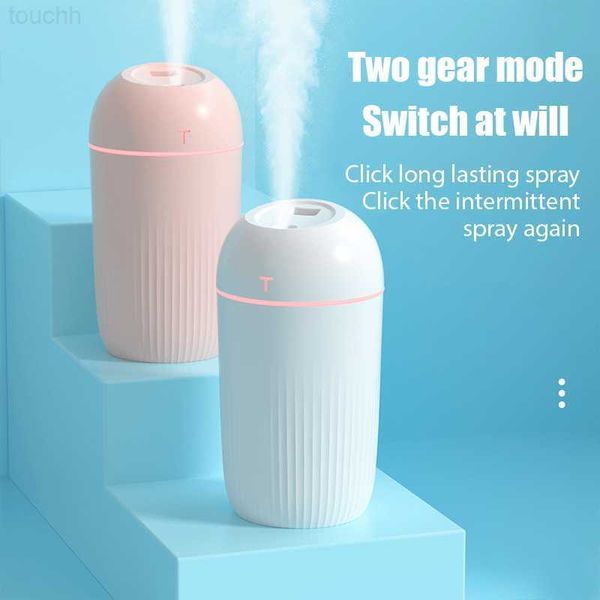 Luftbefeuchter Tragbarer 420-ml-Luftbefeuchter Aromaöl Humidificador für Zuhause, Auto, USB-Kühlnebelsprüher mit buntem, weichem Nachtlichtreiniger L230914