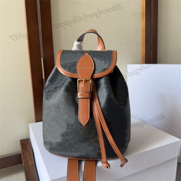 Mini Mochila Folco Em Lona E Couro Designer Mochilas Moda Back Pack Fow Mulheres Bolsas Presbiopia Mini Bolsa De Ombro Cross Body Bag