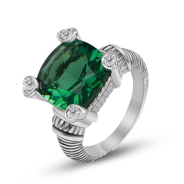 Designer DY anel de luxo Top Jade Angel incrustado zircão cobre anel temperamento acessórios anel jóias sem palavras acessórios jóias presente do dia dos namorados