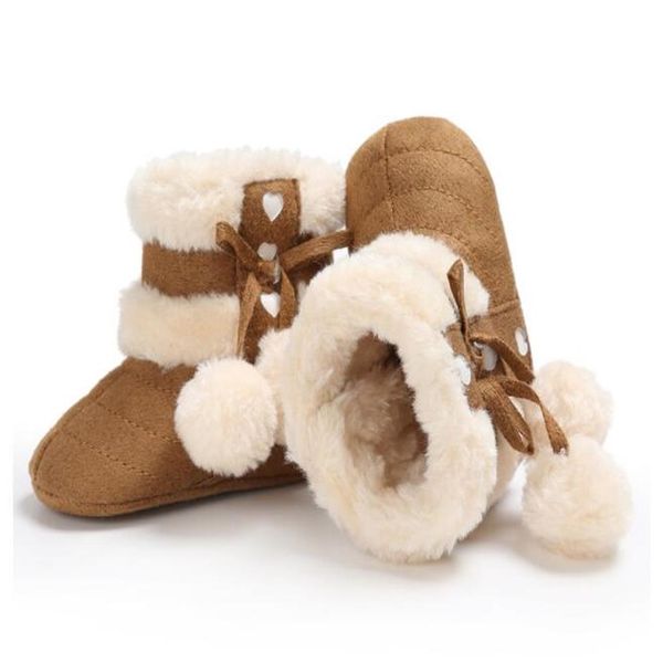 Yeni stil bebek botları kış yenidoğan bebek ayakkabıları çocuklar erkek ve kızlar sıcak kar botları bebek slip prewalker toddler ayakkabı boyutu 11cm-1219v