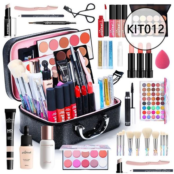 Make-up-Sets Popfeel Set Fl Beginner Make Up Collection All In One Girls Light Cosmetics Kit Drop Delivery Health Beauty Dhnhr