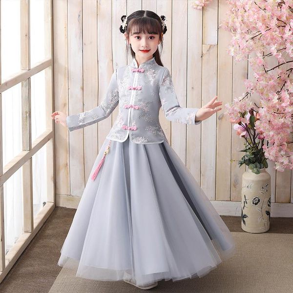 Abiti etnici Abiti vintage per ragazze di fiori Abiti carini per bambini Cheongsam cinese Abiti eleganti Indumenti tradizionali per bambini