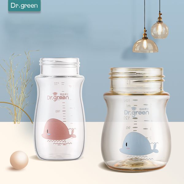 Babyflaschen# Weithalsflasche, Körperkaliber, Universal-Glasfütterung, PPSU, sturzfest, für Dr. Green 230914