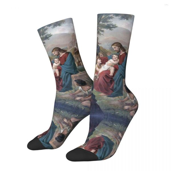 Herrensocken Hip Hop Retro Kleine Kinder Verrückte Kompression Unisex Jesus Street Style Nahtlos Bedruckte Neuheit Happy Crew Socke