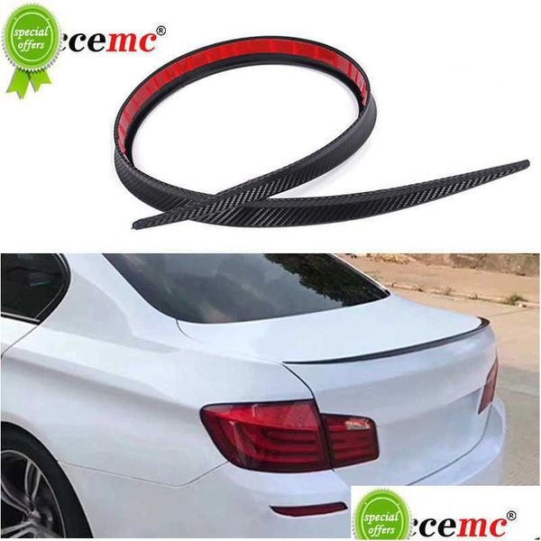 1.2m universal cauda spoiler de fibra de carbono tronco diy carro-estilo reequipamento tronco traseiro para acessórios de automóveis telhado spoiler entrega gota dhf9m